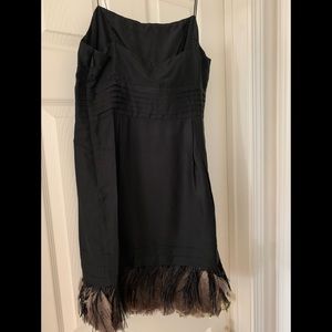Juicy Couture feather black silk dress 6